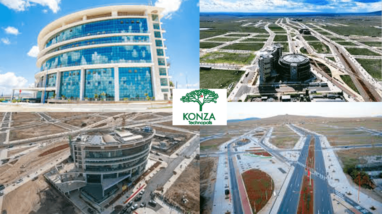 Aerial view of Konza Technopolis development and infrastructure.