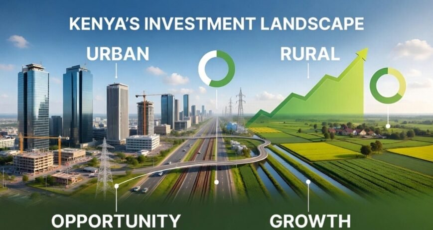 Kenyas Investment Landscape Visual representation of Kenya's urban and rural investment opportunities.