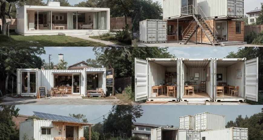 Container Homes Innovative container homes showcasing modern architectural designs.