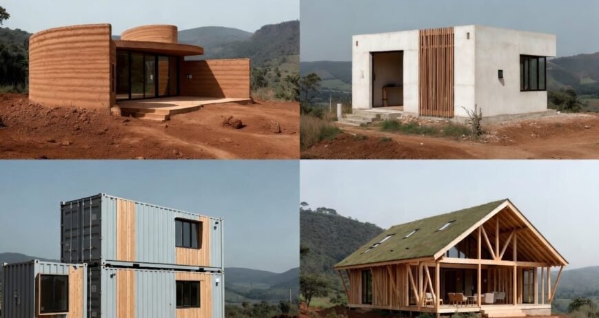 Innovative Housing Designs Four unique architectural housing designs in a natural landscape.