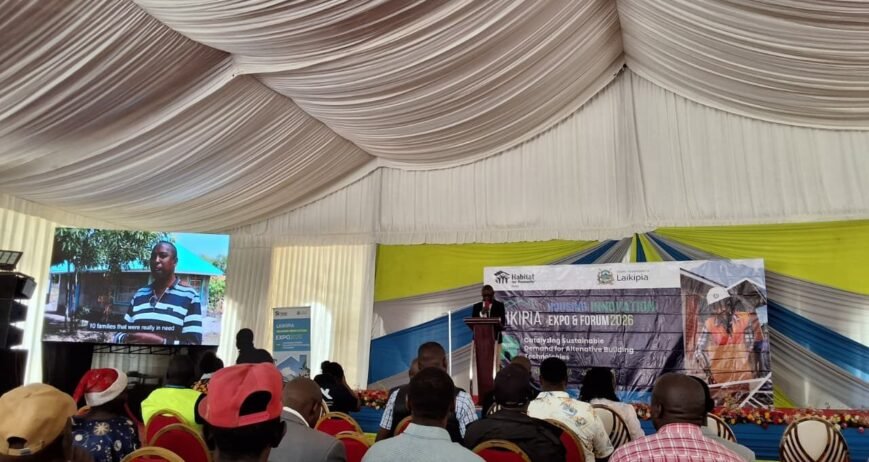 People attending a housing innovation forum event.