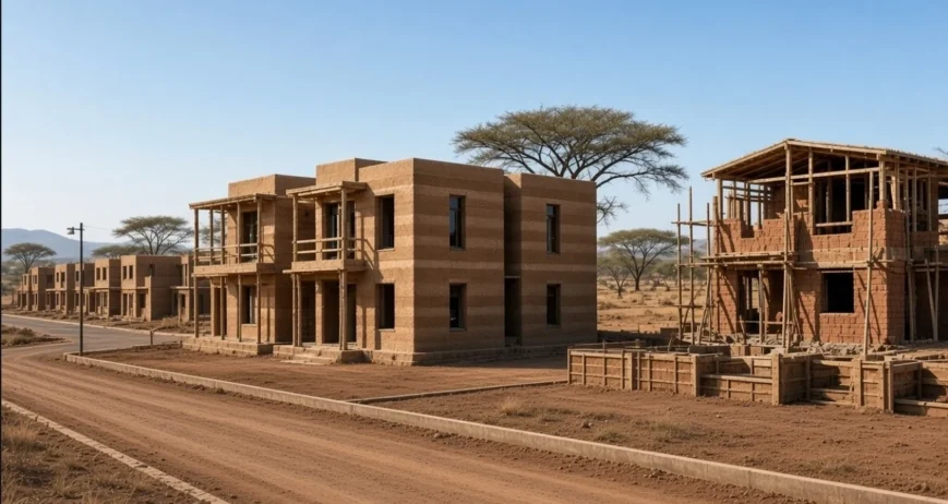 Kenya Alternative Building Technology Alternative building technology projects in Kenya showcased in rural setting.